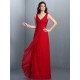 Charming Straps Pleats Sleeveless Long Chiffon Bridesmaid Dresses