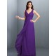 Charming Straps Pleats Sleeveless Long Chiffon Bridesmaid Dresses