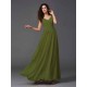 Charming Straps Sash/Ribbon/Belt Sleeveless Long Chiffon Bridesmaid Dresses