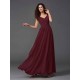Charming Straps Sash/Ribbon/Belt Sleeveless Long Chiffon Bridesmaid Dresses