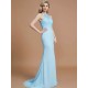 Mermaid Gorgeous Sleeveless Scoop Chiffon Bridesmaid Dresses