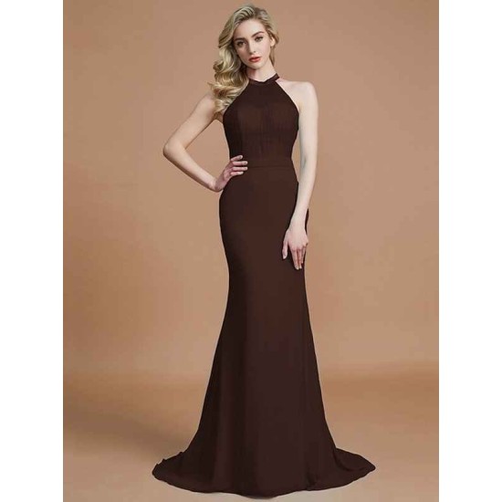 Mermaid Gorgeous Sleeveless Scoop Chiffon Bridesmaid Dresses