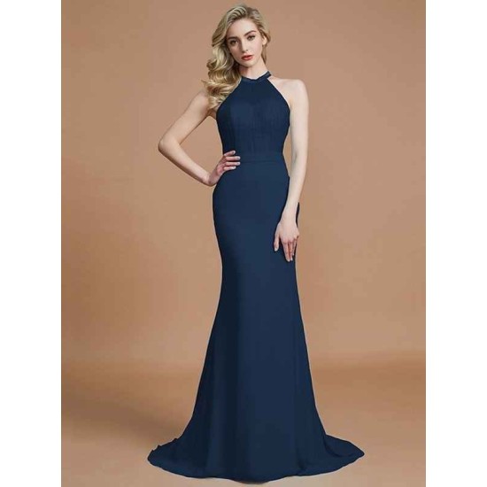Mermaid Gorgeous Sleeveless Scoop Chiffon Bridesmaid Dresses