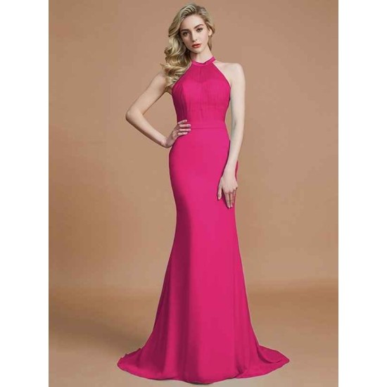 Mermaid Gorgeous Sleeveless Scoop Chiffon Bridesmaid Dresses