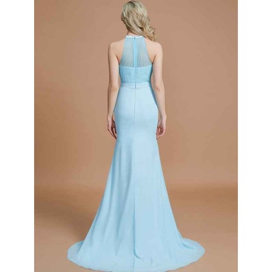 Mermaid Gorgeous Sleeveless Scoop Chiffon Bridesmaid Dresses