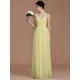 Classy Sleeveless One Shoulders Ruched Chiffon Bridesmaid Dresses