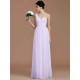 Classy Sleeveless One Shoulders Ruched Chiffon Bridesmaid Dresses