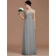 Classy Sleeveless One Shoulders Ruched Chiffon Bridesmaid Dresses