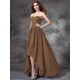 Gorgeous Sweetheart Ruffles Sleeveless High Low Chiffon Bridesmaid Dresses