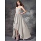 Gorgeous Sweetheart Ruffles Sleeveless High Low Chiffon Bridesmaid Dresses