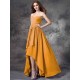 Gorgeous Sweetheart Ruffles Sleeveless High Low Chiffon Bridesmaid Dresses