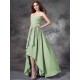 Gorgeous Sweetheart Ruffles Sleeveless High Low Chiffon Bridesmaid Dresses