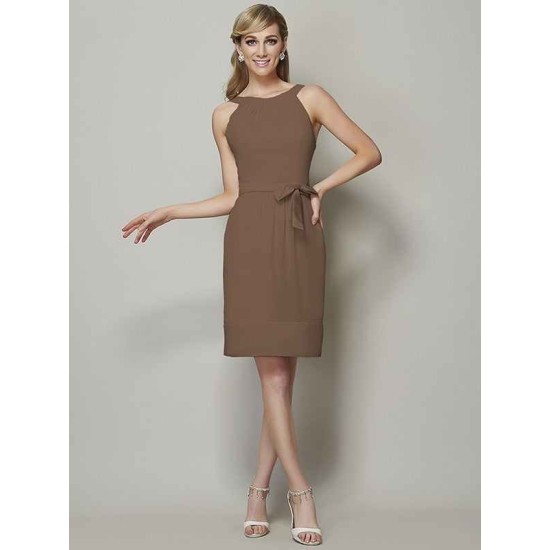 Chic Sleeveless Short Chiffon Bridesmaid Dresses