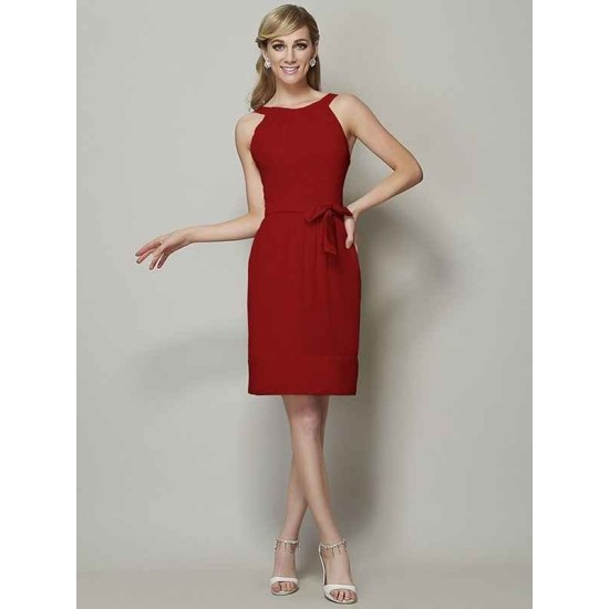 Chic Sleeveless Short Chiffon Bridesmaid Dresses