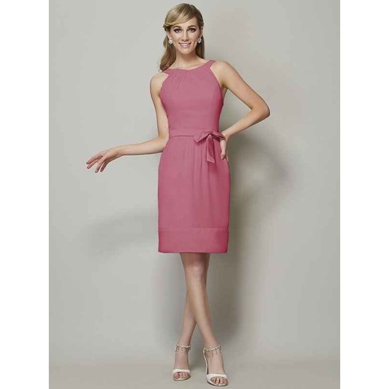 Chic Sleeveless Short Chiffon Bridesmaid Dresses