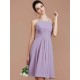 Charming Halter Sleeveless Ruched Short/Mini Chiffon Bridesmaid Dresses
