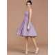 Charming Halter Sleeveless Ruched Short/Mini Chiffon Bridesmaid Dresses