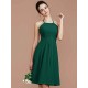 Charming Halter Sleeveless Ruched Short/Mini Chiffon Bridesmaid Dresses