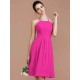 Charming Halter Sleeveless Ruched Short/Mini Chiffon Bridesmaid Dresses