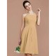 Charming Halter Sleeveless Ruched Short/Mini Chiffon Bridesmaid Dresses