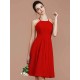 Charming Halter Sleeveless Ruched Short/Mini Chiffon Bridesmaid Dresses
