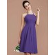 Charming Halter Sleeveless Ruched Short/Mini Chiffon Bridesmaid Dresses