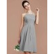 Charming Halter Sleeveless Ruched Short/Mini Chiffon Bridesmaid Dresses