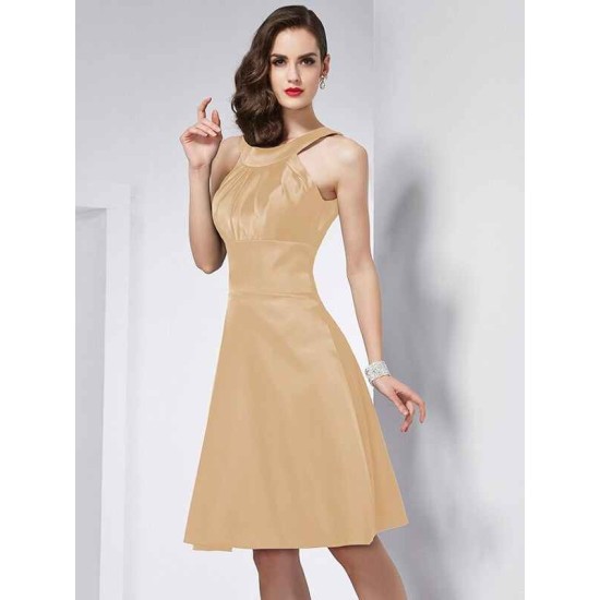 Chic Sleeveless Pleats Short Bridesmaid Dresses