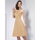 Chic Sleeveless Pleats Short Bridesmaid Dresses