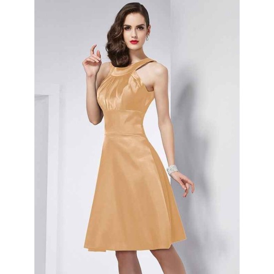Chic Sleeveless Pleats Short Bridesmaid Dresses