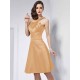 Chic Sleeveless Pleats Short Bridesmaid Dresses
