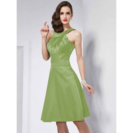 Chic Sleeveless Pleats Short Bridesmaid Dresses