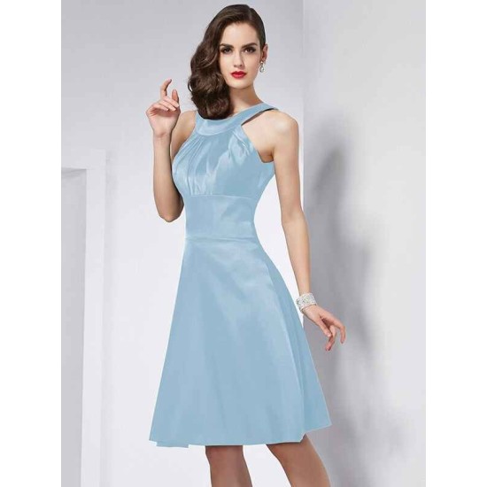Chic Sleeveless Pleats Short Bridesmaid Dresses