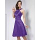 Chic Sleeveless Pleats Short Bridesmaid Dresses