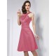 Chic Sleeveless Pleats Short Bridesmaid Dresses