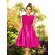 Charming High Neck Bowknot Sleeveless Short Satin Bridesmaid Dresses