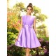 Charming High Neck Bowknot Sleeveless Short Satin Bridesmaid Dresses