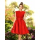 Charming High Neck Bowknot Sleeveless Short Satin Bridesmaid Dresses