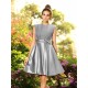 Charming High Neck Bowknot Sleeveless Short Satin Bridesmaid Dresses