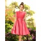 Charming High Neck Bowknot Sleeveless Short Satin Bridesmaid Dresses