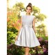 Charming High Neck Bowknot Sleeveless Short Satin Bridesmaid Dresses