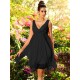 V-Neck Elegant Ruffles Sleeveless Short Chiffon Bridesmaid Dresses