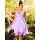 V-Neck Elegant Ruffles Sleeveless Short Chiffon Bridesmaid Dresses