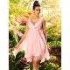 V-Neck Elegant Ruffles Sleeveless Short Chiffon Bridesmaid Dresses