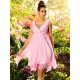 V-Neck Elegant Ruffles Sleeveless Short Chiffon Bridesmaid Dresses