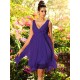V-Neck Elegant Ruffles Sleeveless Short Chiffon Bridesmaid Dresses