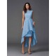 Chic Sash/Ribbon/Belt Sleeveless High Low Chiffon Bridesmaid Dresses