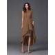 Chic Sash/Ribbon/Belt Sleeveless High Low Chiffon Bridesmaid Dresses