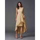 Chic Sash/Ribbon/Belt Sleeveless High Low Chiffon Bridesmaid Dresses