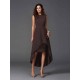 Chic Sash/Ribbon/Belt Sleeveless High Low Chiffon Bridesmaid Dresses